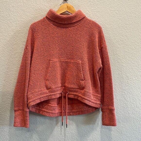 Sweaty Betty Pink Restful Boucle Funnel Neck Sweater Size US 12 UK Large - Picture 2 of 8